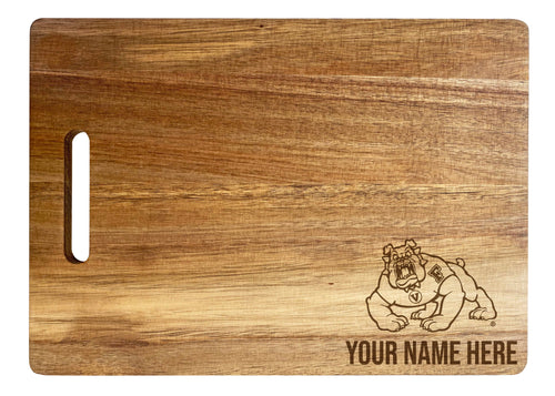 Fresno State Bulldogs Personalized Corner-Emblem Acacia Cutting Board - 10