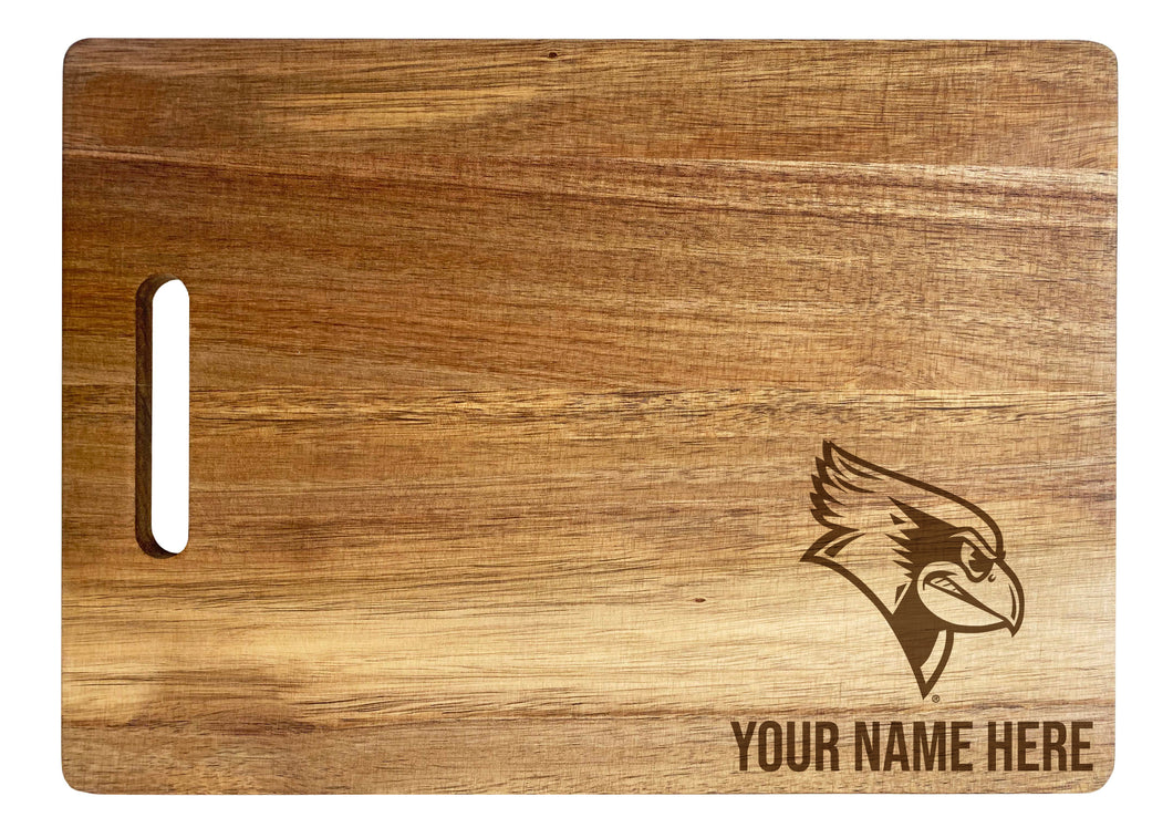 Illinois State Redbirds Personalized Corner-Emblem Acacia Cutting Board - 10