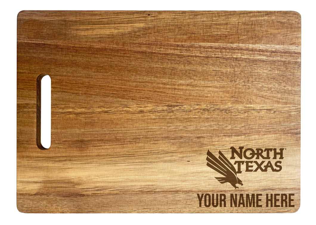 North Texas Personalized Corner-Emblem Acacia Cutting Board - 10