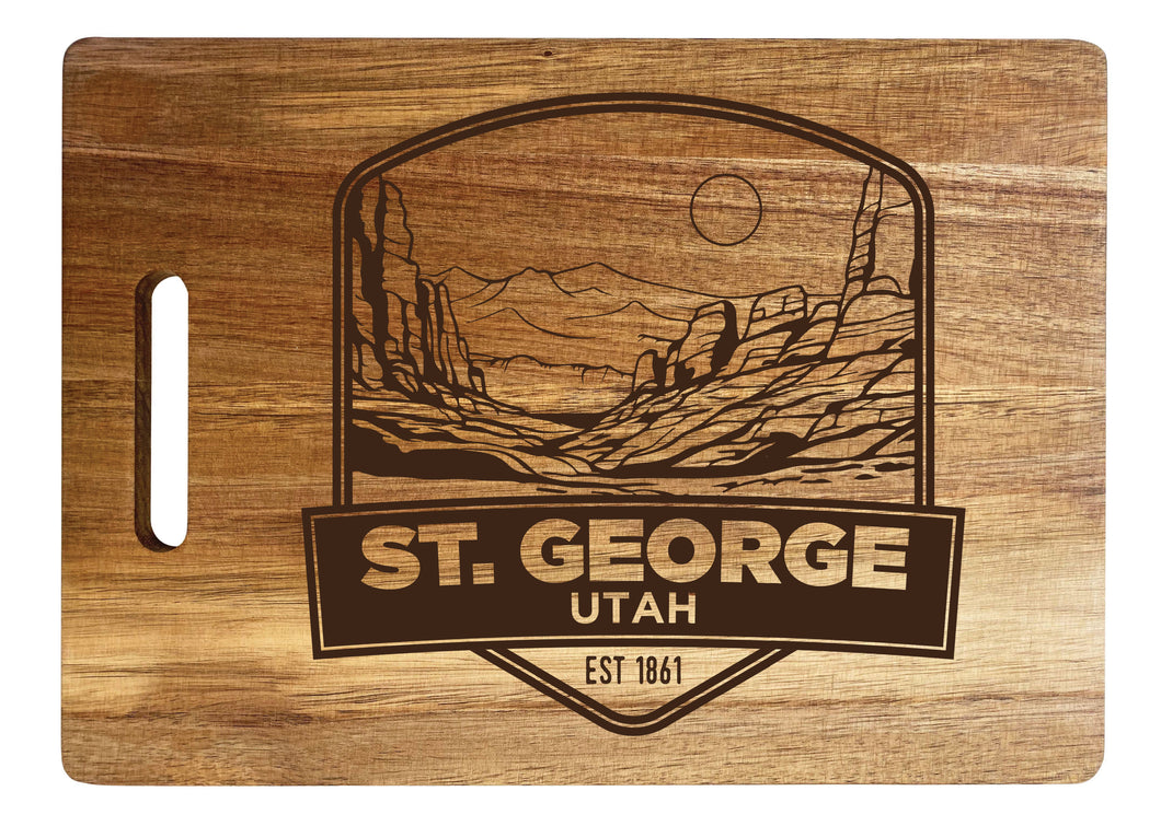 St. George Utah Souvenir  Wooden Cutting Board 10 x 14