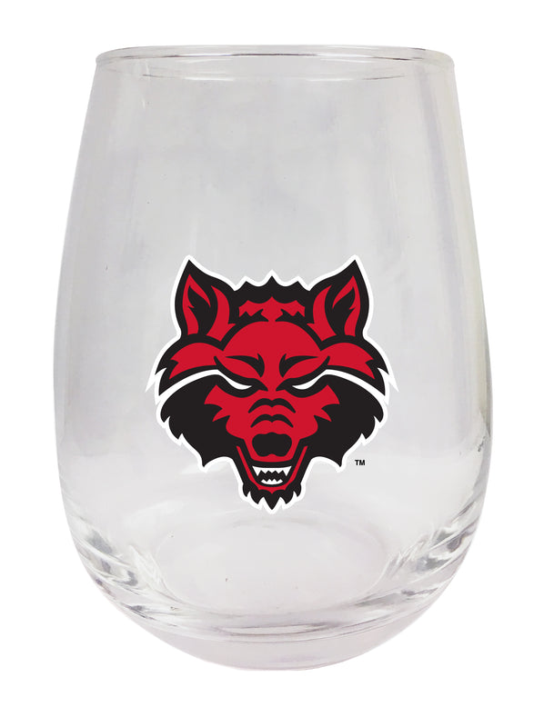 Arkansas State Stemless Wine Glass - 15 oz. | Officially Licensed NCAA Merchandise