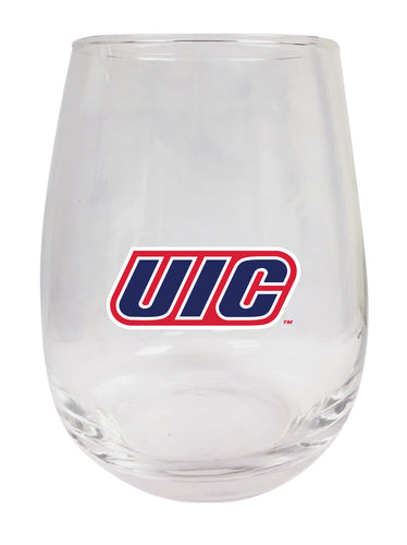 University of Illinois at Chicago Stemless Wine Glass - 15 oz. | Officially Licensed NCAA Merchandise