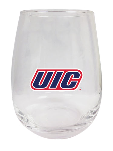 University of Illinois at Chicago Stemless Wine Glass - 9 oz. | Officially Licensed NCAA Merchandise