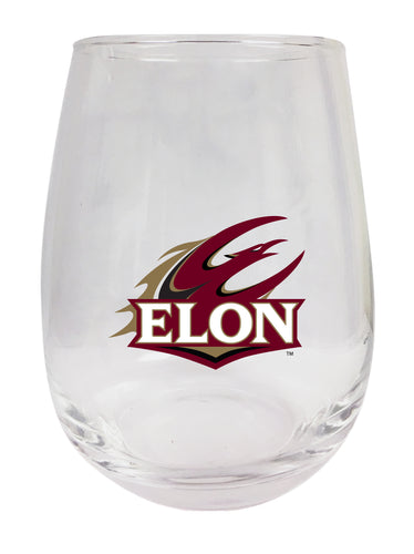 Elon University Stemless Wine Glass - 15 oz. | Officially Licensed NCAA Merchandise