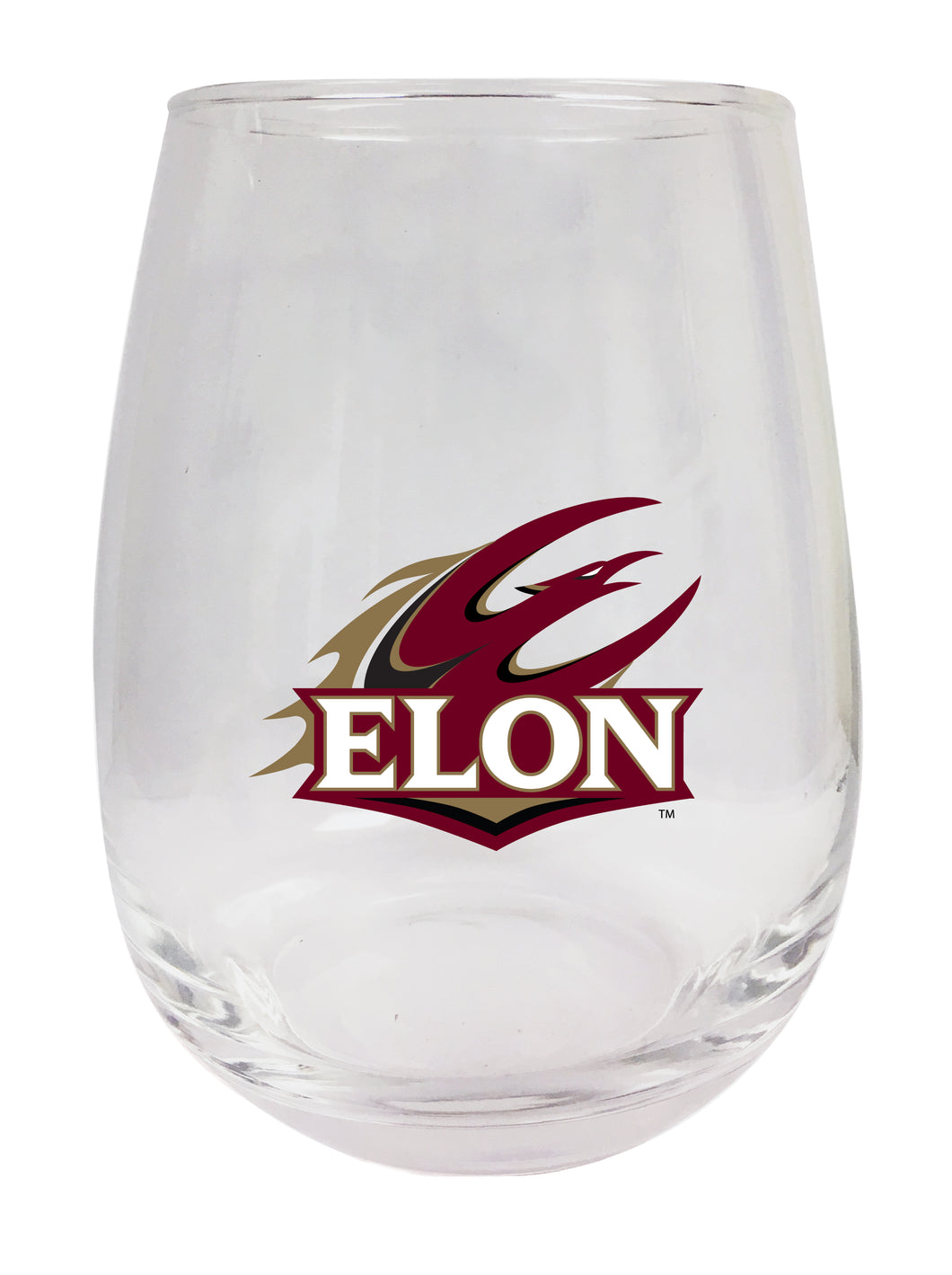 Elon University Stemless Wine Glass - 15 oz. | Officially Licensed NCAA Merchandise