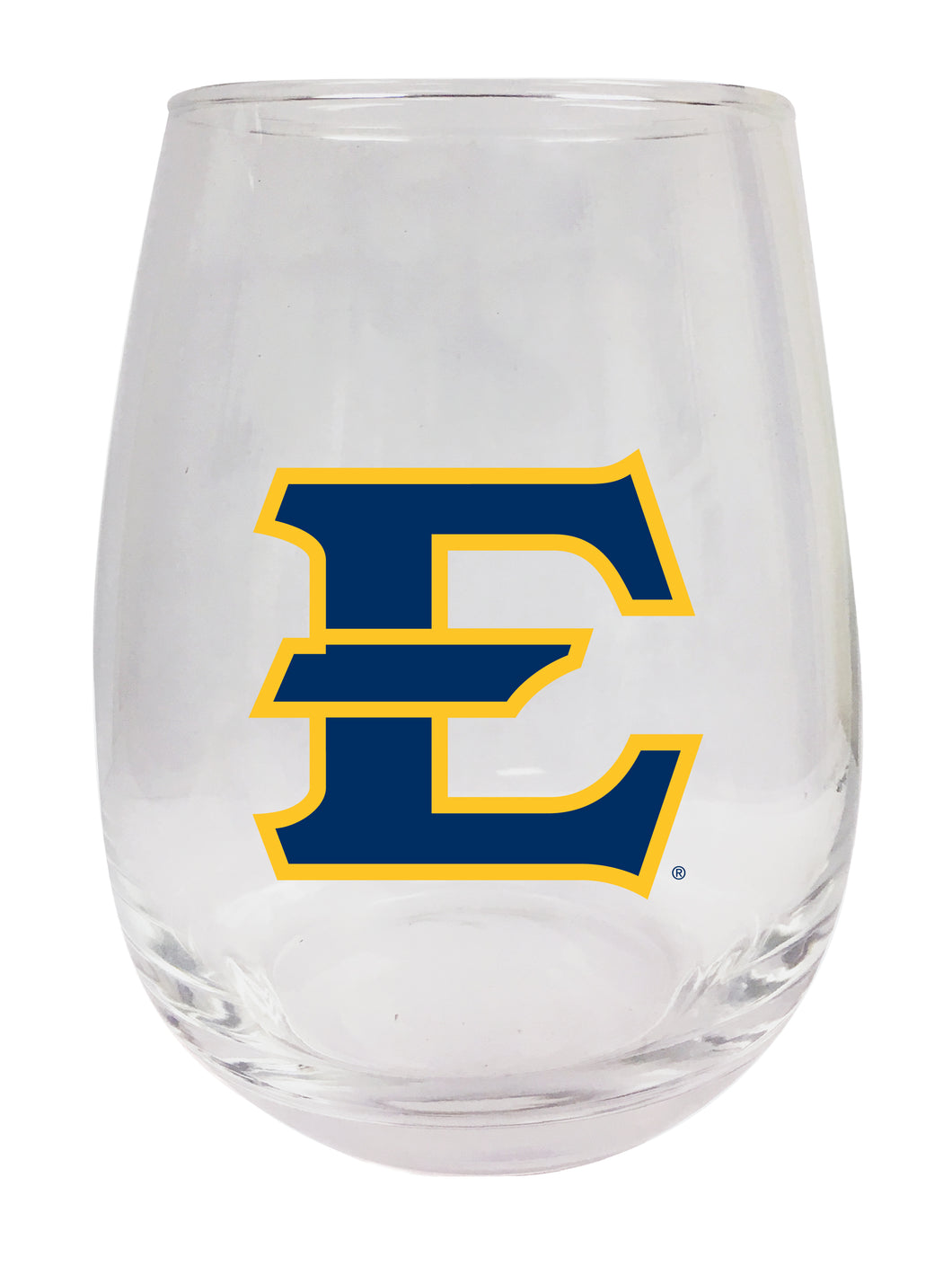 East Tennessee State University 9 oz Stemless Wine Glass