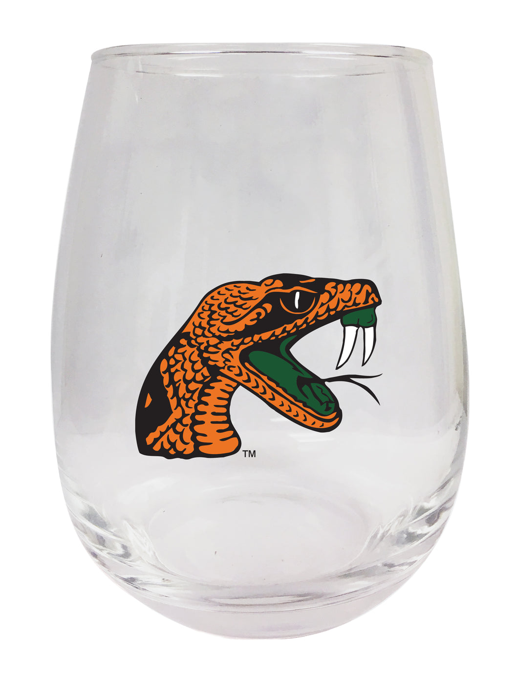 Florida A&M Rattlers Stemless Wine Glass - 15 oz. | Officially Licensed NCAA Merchandise