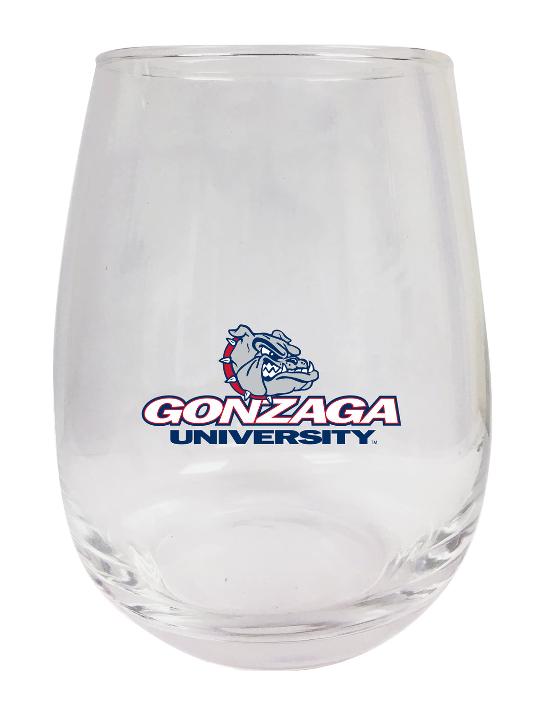 Gonzaga Bulldogs Stemless Wine Glass - 15 oz. | Officially Licensed NCAA Merchandise