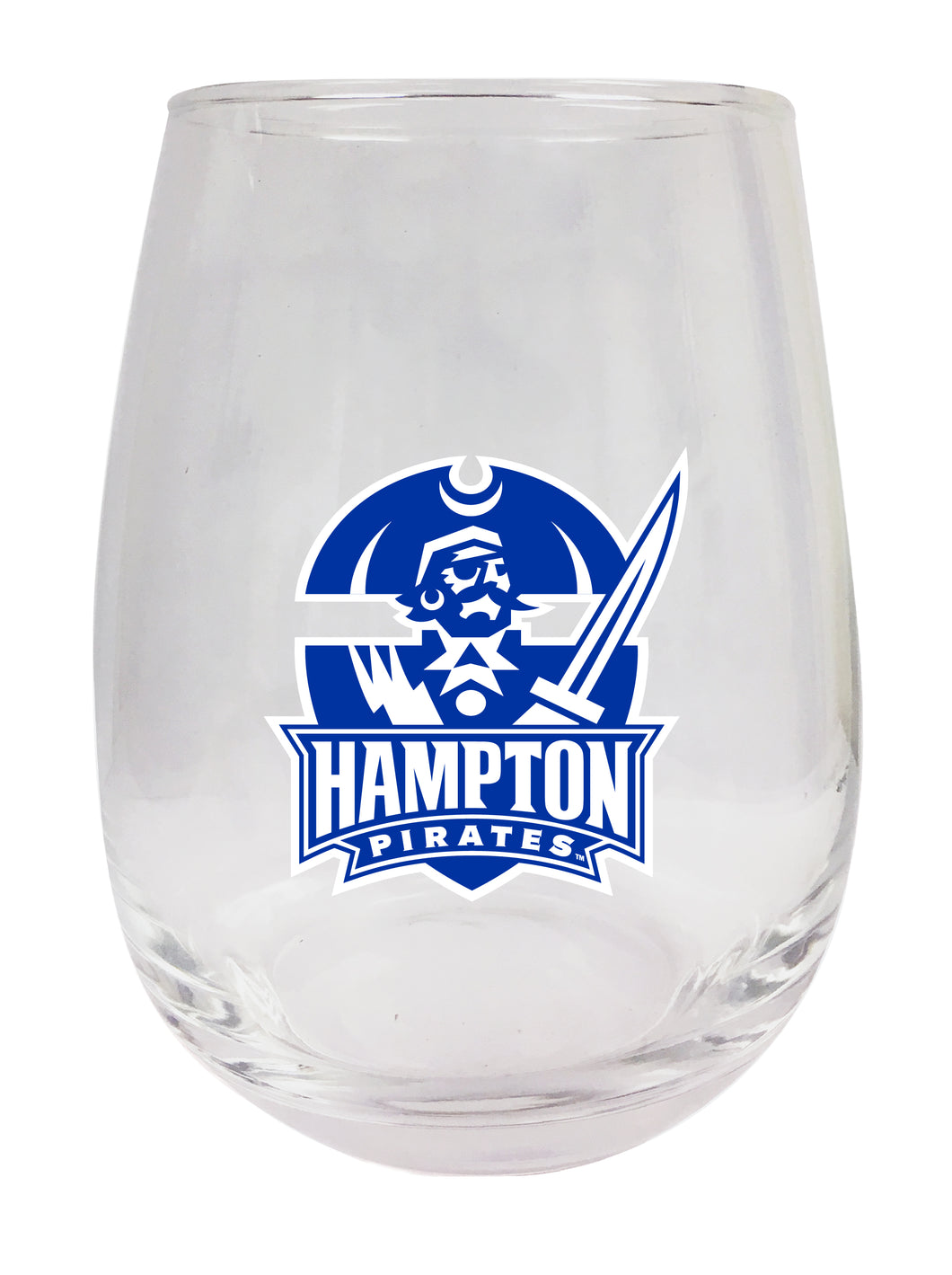 Hampton University Stemless Wine Glass - 15 oz. | Officially Licensed NCAA Merchandise
