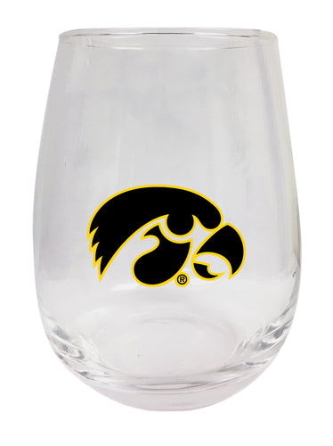 Iowa Hawkeyes Stemless Wine Glass - 9 oz. | Officially Licensed NCAA Merchandise
