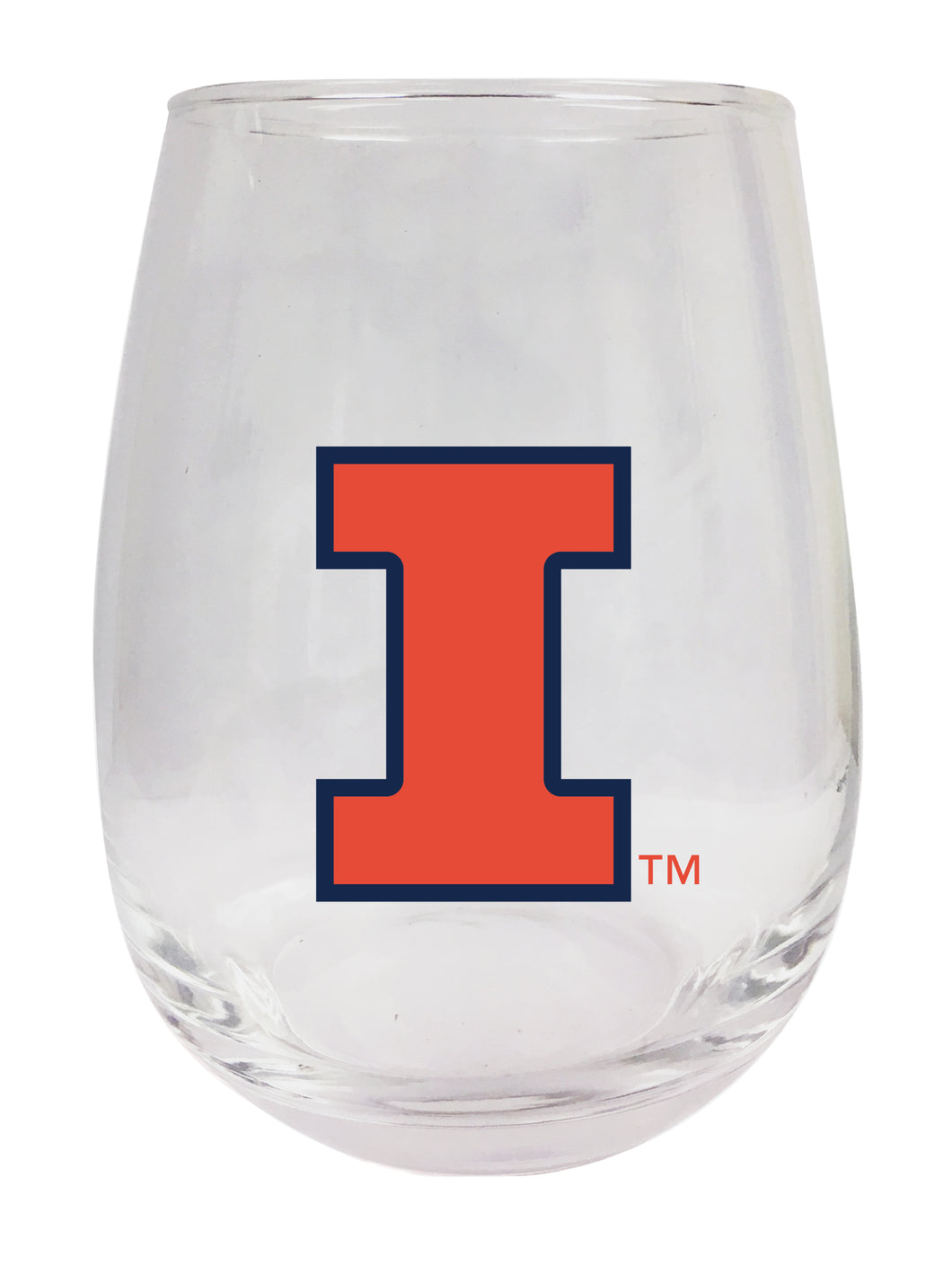 Illinois Fighting Illini Stemless Wine Glass - 9 oz. | Officially Licensed NCAA Merchandise