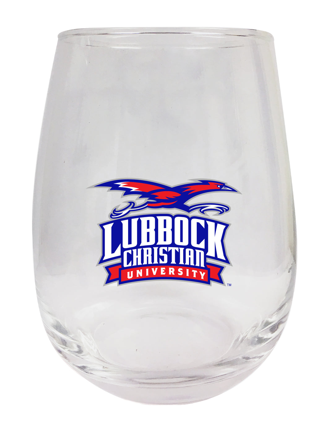 Lubbock Christian University Chaparral Stemless Wine Glass - 15 oz. | Officially Licensed NCAA Merchandise