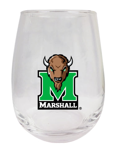 Marshall Thundering Herd Stemless Wine Glass - 15 oz. | Officially Licensed NCAA Merchandise