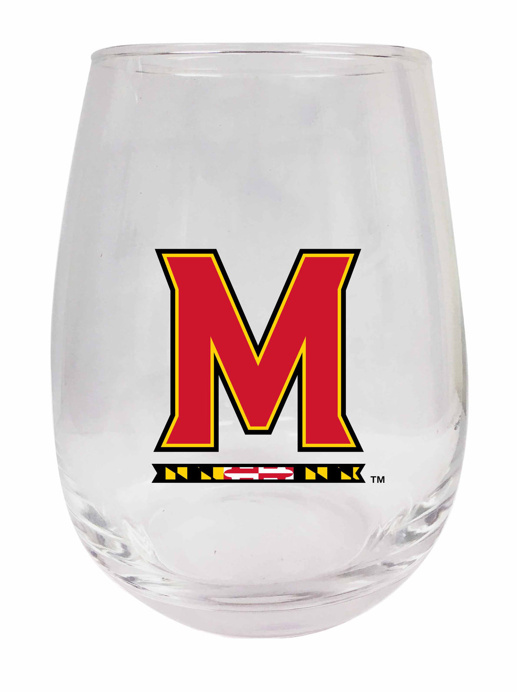 Maryland Terrapins Stemless Wine Glass - 9 oz. | Officially Licensed NCAA Merchandise