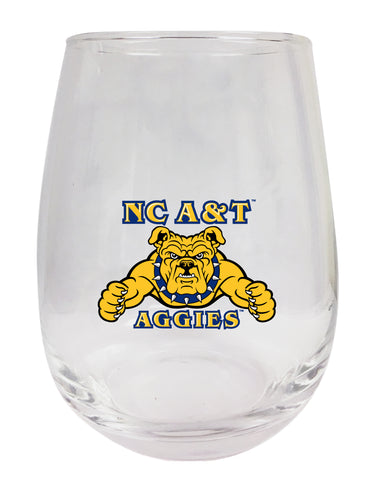 North Carolina A&T State Aggies Stemless Wine Glass - 9 oz. | Officially Licensed NCAA Merchandise