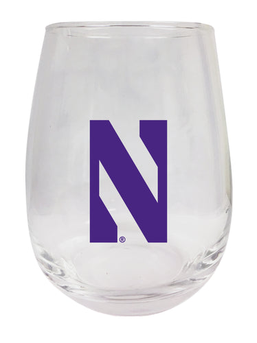 Northwestern University Wildcats Stemless Wine Glass - 9 oz. | Officially Licensed NCAA Merchandise