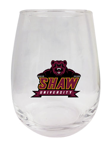Shaw University Bears Stemless Wine Glass - 9 oz. | Officially Licensed NCAA Merchandise