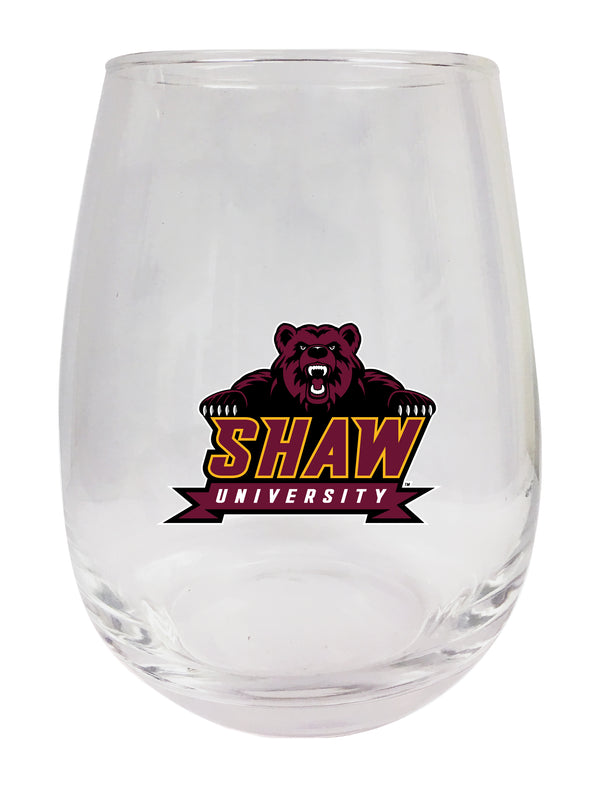 Shaw University Bears Stemless Wine Glass - 15 oz. | Officially Licensed NCAA Merchandise