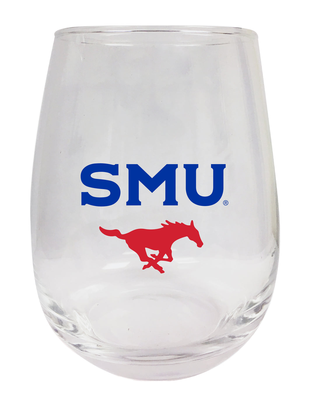 Southern Methodist University Stemless Wine Glass - 15 oz. | Officially Licensed NCAA Merchandise