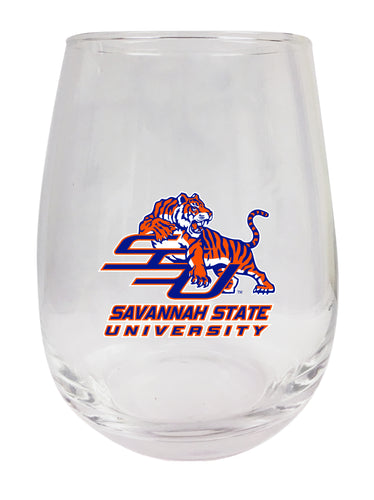 Savannah State University Stemless Wine Glass - 9 oz. | Officially Licensed NCAA Merchandise