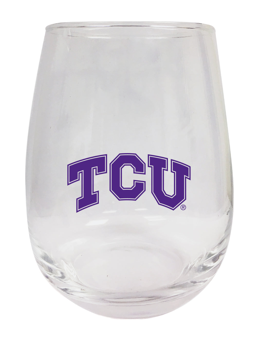 Texas Christian University Stemless Wine Glass - 9 oz. | Officially Licensed NCAA Merchandise
