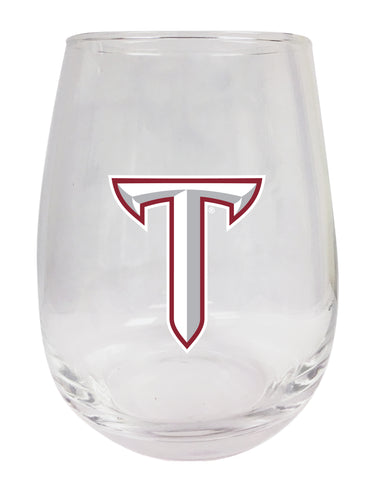 Troy University Stemless Wine Glass - 15 oz. | Officially Licensed NCAA Merchandise