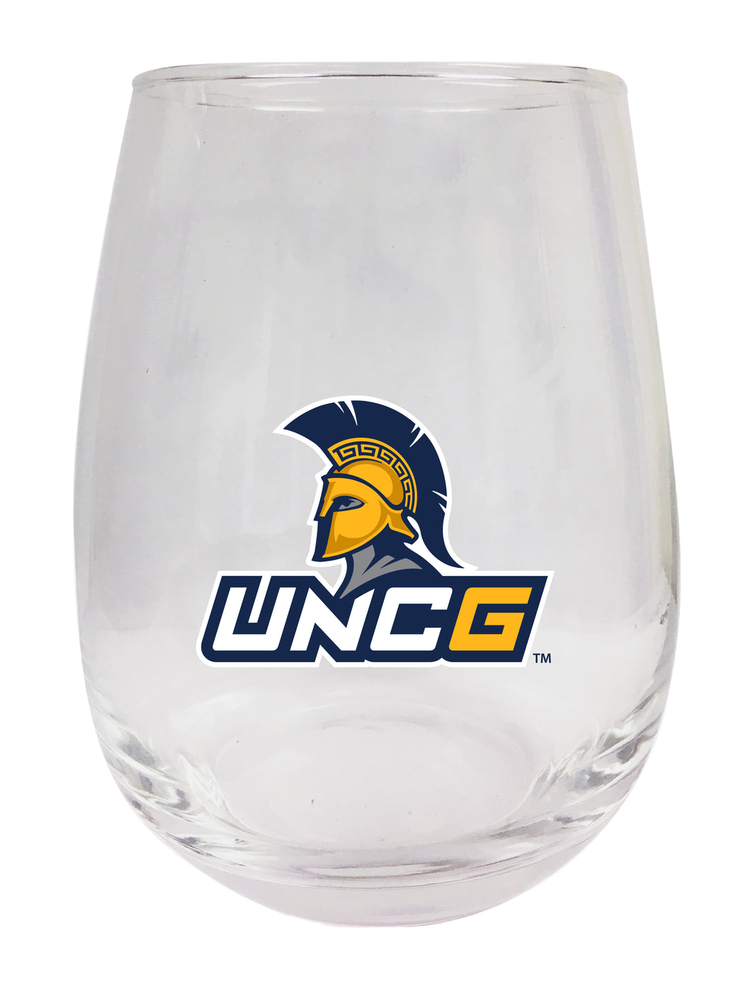 North Carolina Greensboro Spartans Stemless Wine Glass - 15 oz. | Officially Licensed NCAA Merchandise