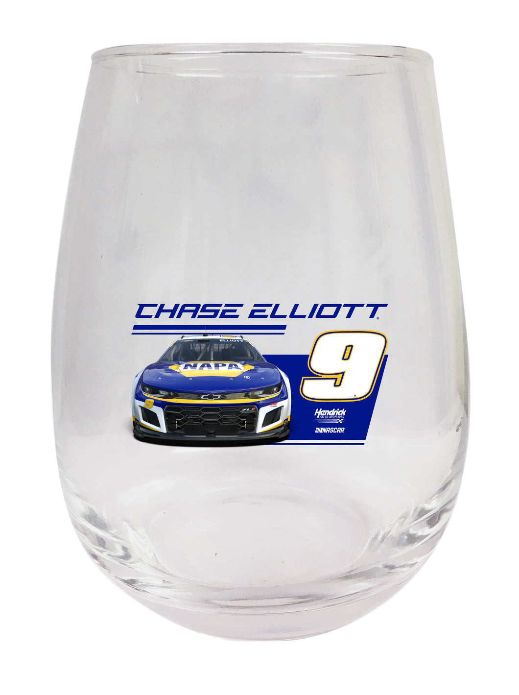 #9 Chase Elliott NASCAR Officially Licensed Stemless Wine Glass