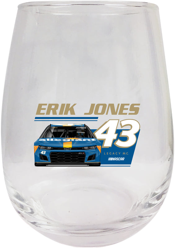#43 Erik Jones NASCAR Officially Licensed Stemless Wine Glass