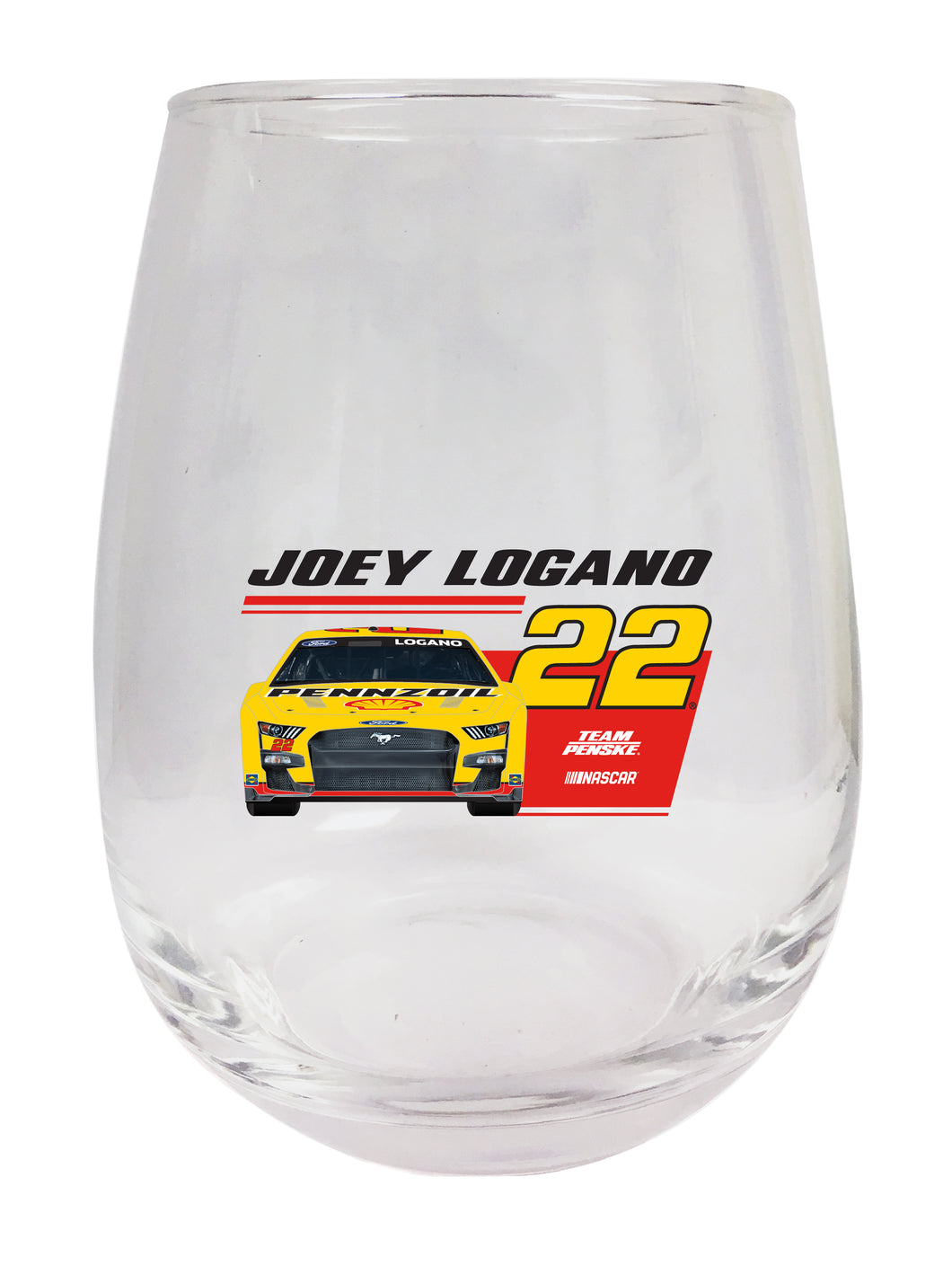 #22 Joey Logano NASCAR Officially Licensed Stemless Wine Glass