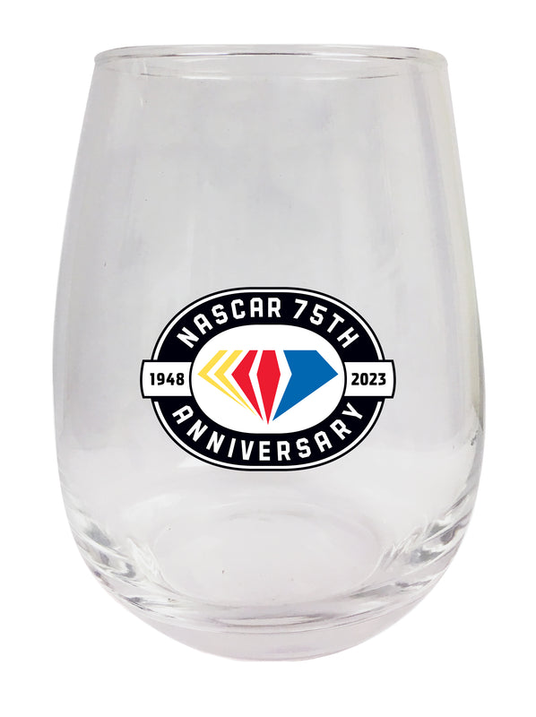 NASCAR 75 Anniversary Officially Licensed Stemless Wine Glass