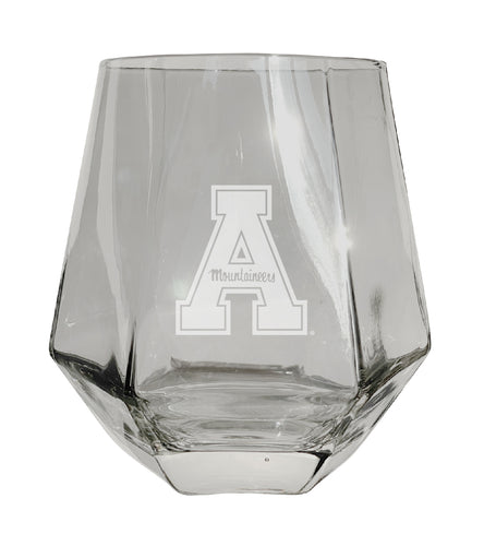 Appalachian State Tigers Etched Diamond Cut 10 oz Stemless Wine Glass - NCAA Licensed