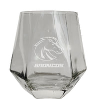 Load image into Gallery viewer, Boise State Broncos Tigers Etched Diamond Cut 10 oz Stemless Wine Glass - NCAA Licensed
