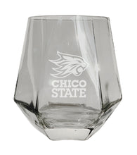 Load image into Gallery viewer, California State University, Chico Tigers Etched Diamond Cut 10 oz Stemless Wine Glass - NCAA Licensed
