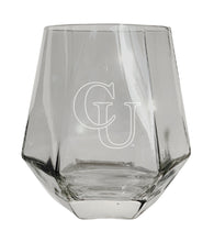 Load image into Gallery viewer, Campbell University Fighting Camels Tigers Etched Diamond Cut 10 oz Stemless Wine Glass - NCAA Licensed
