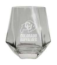 Load image into Gallery viewer, Colorado Buffaloes Tigers Etched Diamond Cut 10 oz Stemless Wine Glass - NCAA Licensed
