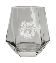 Load image into Gallery viewer, Fresno State Bulldogs Tigers Etched Diamond Cut 10 oz Stemless Wine Glass - NCAA Licensed
