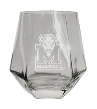 Load image into Gallery viewer, Marshall Thundering Herd Tigers Etched Diamond Cut 10 oz Stemless Wine Glass - NCAA Licensed
