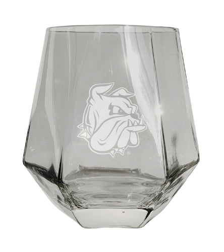 Minnesota Duluth Bulldogs Tigers Etched Diamond Cut 10 oz Stemless Wine Glass - NCAA Licensed