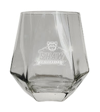 Load image into Gallery viewer, Shaw University Bears Tigers Etched Diamond Cut 10 oz Stemless Wine Glass - NCAA Licensed
