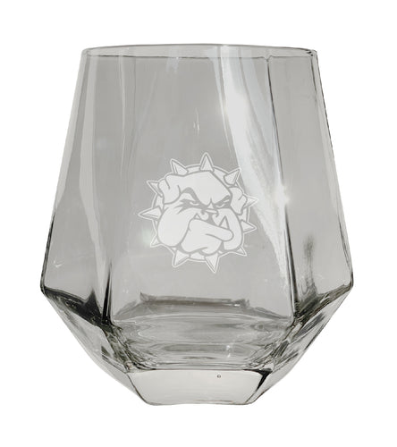 Southwestern Oklahoma State University Tigers Etched Diamond Cut 10 oz Stemless Wine Glass - NCAA Licensed