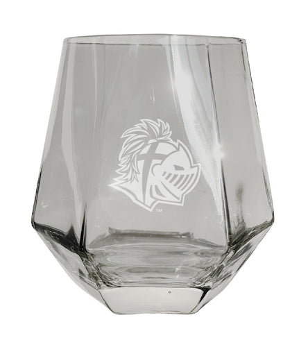 Southern Wesleyan University Tigers Etched Diamond Cut 10 oz Stemless Wine Glass - NCAA Licensed