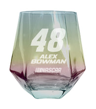 Load image into Gallery viewer, #48 Alex Bowman Officially Licensed 10 oz Engraved Diamond Wine Glass
