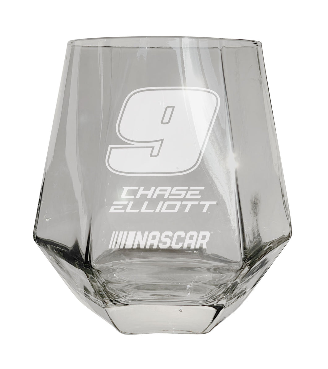 #9 Chase Elliott Officially Licensed 10 oz Engraved Diamond Wine Glass
