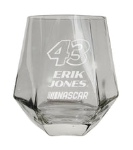 Load image into Gallery viewer, #43 Erik Jones Officially Licensed 10 oz Engraved Diamond Wine Glass
