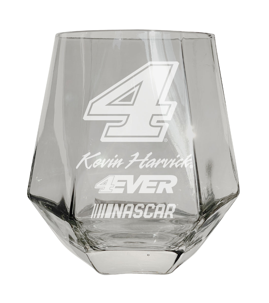 #4 Kevin Harvick Officially Licensed 10 oz Engraved Diamond Wine Glass