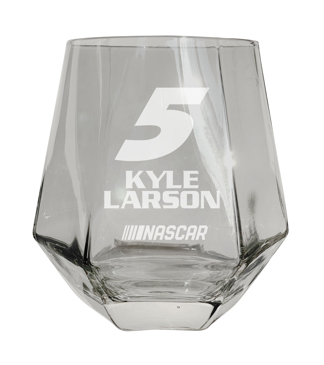 #5 Kyle Larson Officially Licensed 10 oz Engraved Diamond Wine Glass