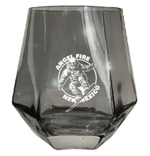 Load image into Gallery viewer, Angel Fire New Mexico Souvenir Wine Glass EngravedDiamond 15 oz clear Iridescent
