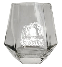 Load image into Gallery viewer, Los Cabos Mexico Souvenir Wine Glass EngravedDiamond 15 oz clear Gray
