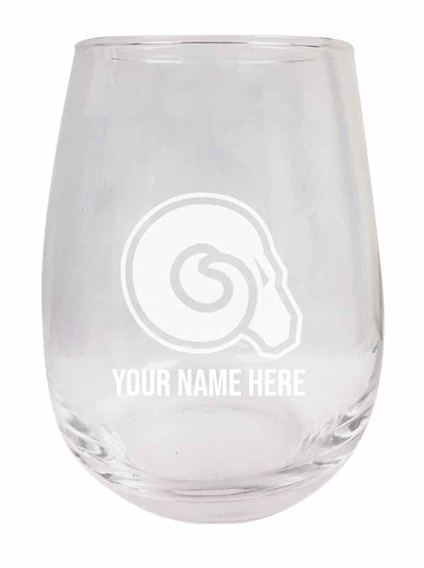 Albany State University NCAA Officially Licensed Laser-Engraved 9 oz Stemless Wine Glass - Personalize with Your Name, Ideal for Wine & Cocktails